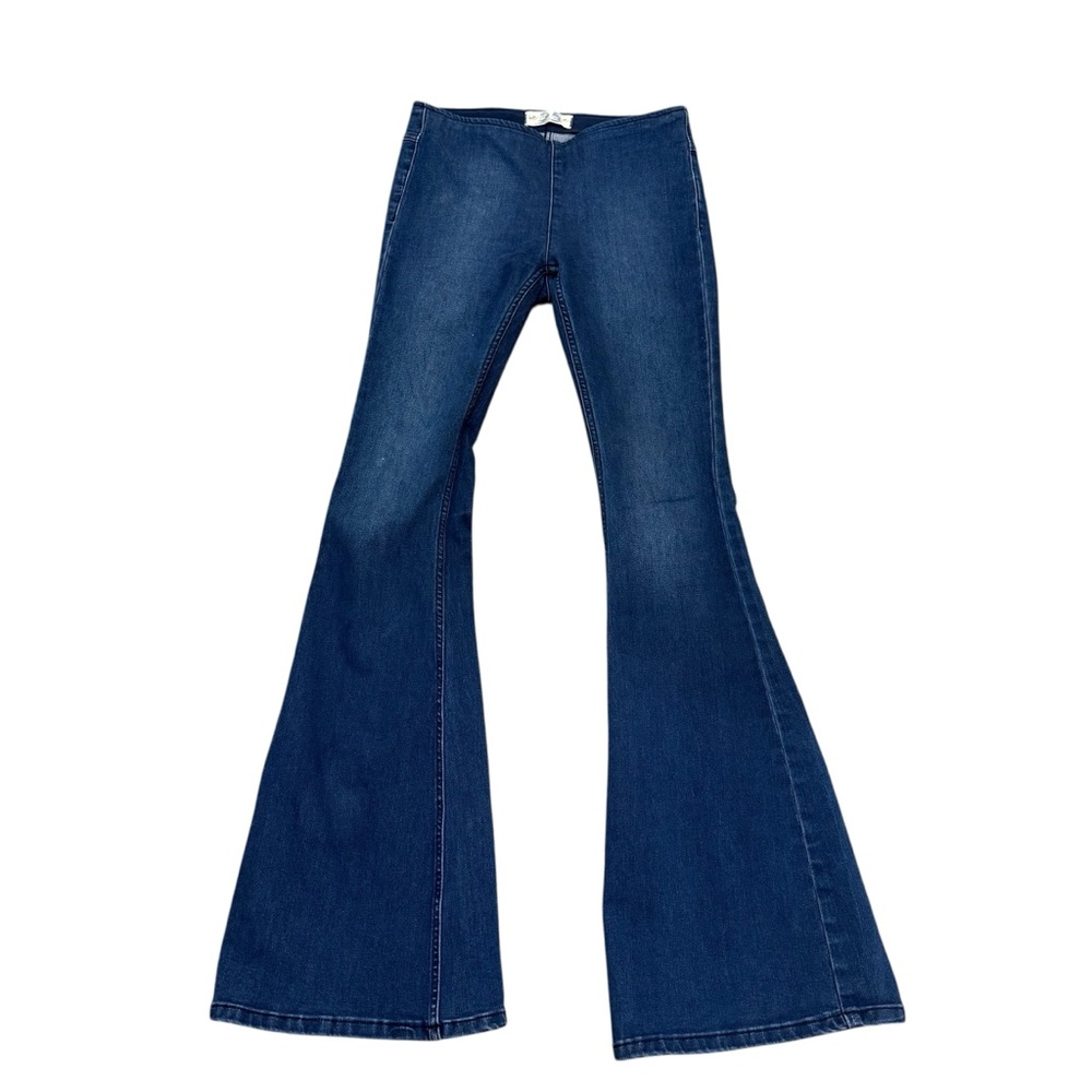 We The Free Flare Jeans size 25 blue stretch boho bell bottom denim